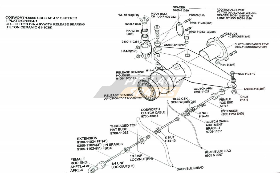 9907 CLUTCH PIVOT ASSEMBLY